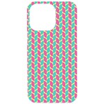 Yellow Blue Pattern iPhone 15 Pro Max Black UV Print PC Hardshell Case Front