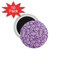 Funny Bacterias Drawing Motif Random Pattern 1 75  Magnets (10 Pack) 