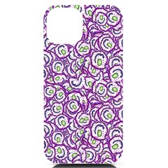Funny Bacterias Drawing Motif Random Pattern Iphone 14 Black Uv Print Case