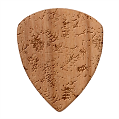 Pink On Blue Leaves Wood Guitar Pick (set Of 10)