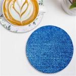 Blue Denim jeans like UV Print Round Tile Coaster Front
