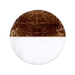 Astronomie Astrologie Vintage  Classic Marble Wood Coaster (round) 