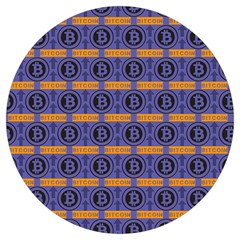 Bitcoin Logo Pattern Round Trivet