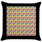 Colorful Bitcoin Pattern Throw Pillow Case (Black) Front
