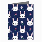 Cute Bunny Pattern, Easter, Koteto Greeting Card Left