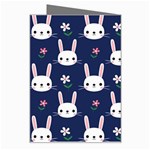 Cute Bunny Pattern, Easter, Koteto Greeting Card Right