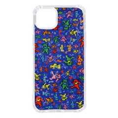 Grateful Dead Dancing Bears Pattern Iphone 14 Plus Tpu Uv Print Case