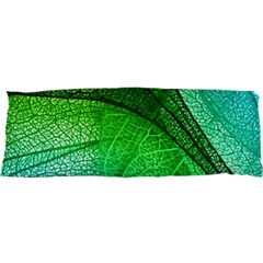 3d Leaves Texture Sheet Blue Green 25 x71  Body Pillow Case Dakimakura (two Sides)