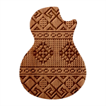 Ukrainian Folk Seamless Pattern Ethnic Ornament Border Element Traditional Guitar Shape Wood Guitar Pick Holder Case And Picks Set Front