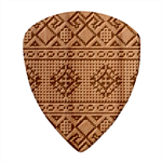 Ukrainian Folk Seamless Pattern Ethnic Ornament Border Element Traditional Guitar Shape Wood Guitar Pick Holder Case And Picks Set Pick