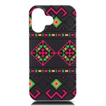 Ukrainian Folk Seamless Pattern Ethnic Ornament Border Element Traditional iPhone 16 Black UV Print PC Hardshell Case Front