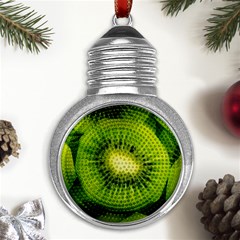 Kiwi Fruits, Close-up, Exotic Fruit Metal Light Bulb Shape Ornament