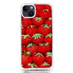 Strawberry Texture, Macro, Ripe Strawberry iPhone 14 Plus TPU UV Print Case Front