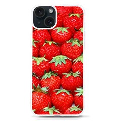 Strawberry Texture, Macro, Ripe Strawberry Iphone 15 Tpu Uv Print Case