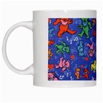 Grateful Dead Dancing Bears Pattern White Mug Left