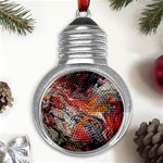 Abstract flames Metal Light Bulb Shape Ornament Front