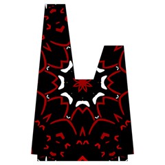 Red Shapes Mandala   Japanese Wrist Knot Bag