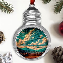 Mountains Countryside Agriculture Metal Light Bulb Shape Ornament