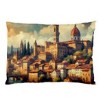 Village Houses Buildings Facade Pillow Case (Two Sides) Back