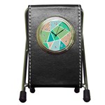 Geometric Colors  pool Pen Holder Desk Clock Front