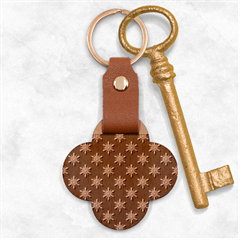 Illustrations Red Abstract Pattern Seamless Texture Engraved Wood Key Chain