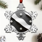 Geometric Design o6 Metal Small Snowflake Ornament Front
