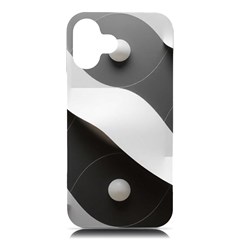 Geometric Design O6 Iphone 16 Plus Black Uv Print Pc Hardshell Case