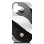 Geometric Design o6 iPhone 16 Plus Black UV Print PC Hardshell Case Front