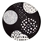 Geometric Design 09 Round Glass Fridge Magnet (4 pack) Front