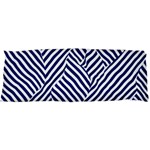 Blue and White Abstract Stripes 15 x40  Body Pillow Case Dakimakura (Two Sides) Front