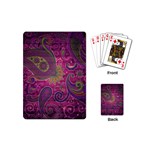 Abstract Purple Pattern Playing Cards Single Design (Mini) Back