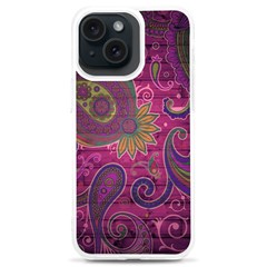 Abstract Purple Pattern Iphone 15 Plus Tpu Uv Print Case