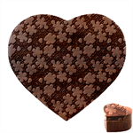 Cherry Blossoms Japanese Heart Wood Jewelry Box Front