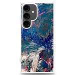 Blue feathers and flames Samsung Galaxy S24 Plus 6.7 Inch TPU UV Case Front