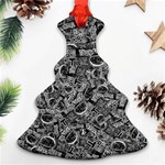 Be true be yourself typographic print pattern Christmas Tree Ornament (Two Sides) Back