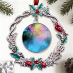 Smokescreen Metal X mas Wreath Holly leaf Ornament Front