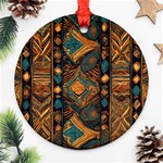 Tribal Chic Round Ornament (Two Sides) Back