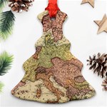 Retro Old Vintage Map Of Europe Christmas Tree Ornament (Two Sides) Back