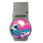 Waves Mountains Sky Money Clips (Round)  Front