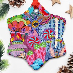 Cabbage Flower Abstract Ornament (snowflake)