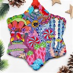 Cabbage Flower Abstract Ornament (Snowflake) Front