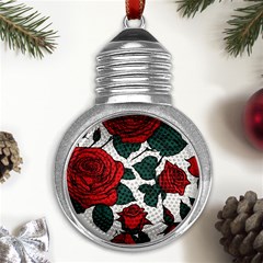 Roses Metal Light Bulb Shape Ornament