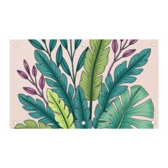 Illustrations Plants Nature Leaves Banner And Sign 5  X 3 