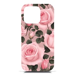 Pink Roses Iphone 16 Pro Black Uv Print Pc Hardshell Case