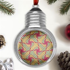 Abstract Pattern Design Scrapbooking Metal Light Bulb Shape Ornament