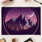 Mountain Night Crescent Moon Cosmetic Bag (XXXL) Front