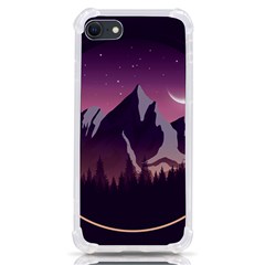 Mountain Night Crescent Moon Iphone Se