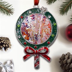 Pour Flames Metal X mas Lollipop With Crystal Ornament