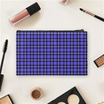 Blue Tartan Plaid 1 Cosmetic Bag (Medium) Back