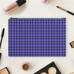 Blue Tartan Plaid 1 Cosmetic Bag (large)